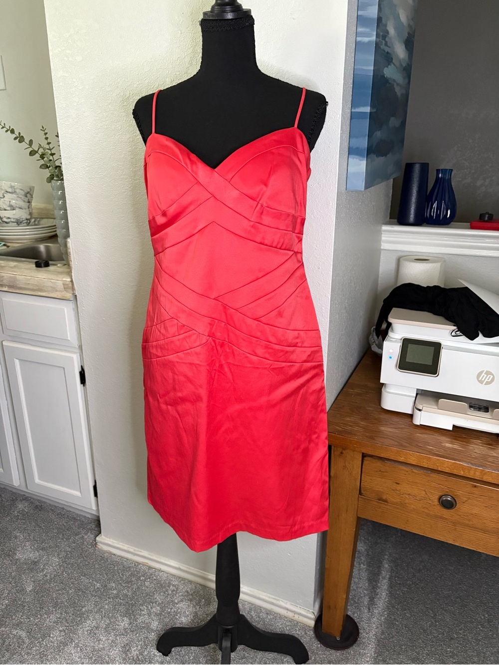 Bisou Bisou Red Spaghetti Strap Mini Dress
